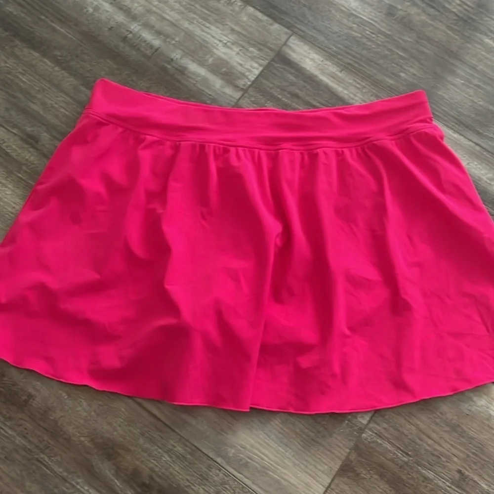 Spanx Swim Skirt with attached swim bottoms Pink 12